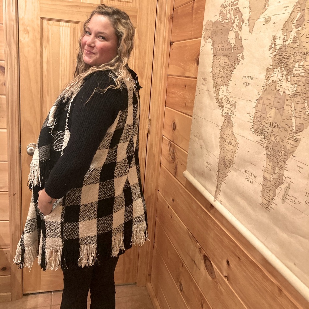 Plaided cardigan